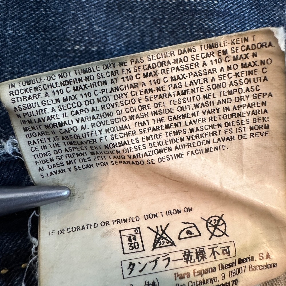Diesel Industry LARKEE Jeans Workwear Distressed Straight Leg Men's 32x30 - Picture 11 of 15